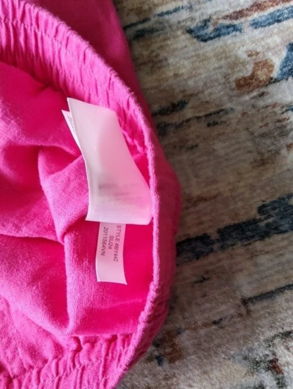 J. Crew Linen Bright Pink Drawstring Ladies Shorts with Pockets Medium